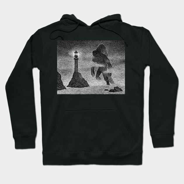 The Curious Kaiju Hoodie by Haunted Nonsense